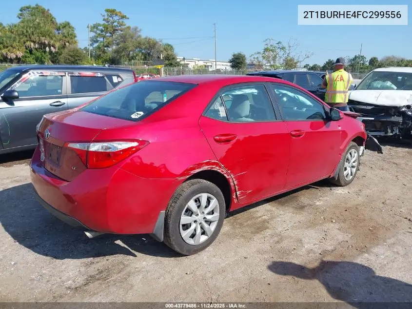2T1BURHE4FC299556 2015 Toyota Corolla Le