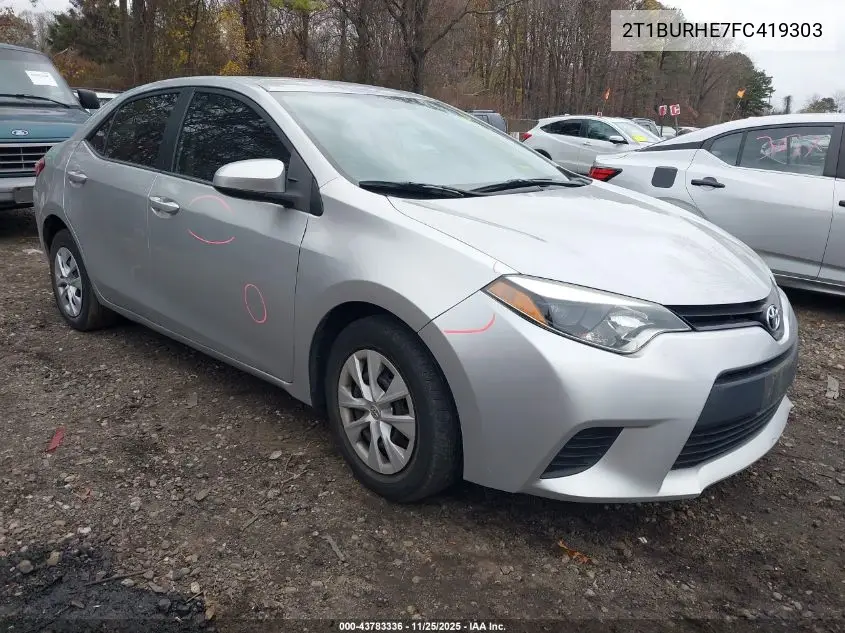 2T1BURHE7FC419303 2015 Toyota Corolla L
