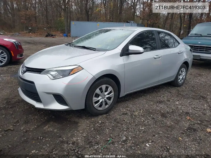 2T1BURHE7FC419303 2015 Toyota Corolla L
