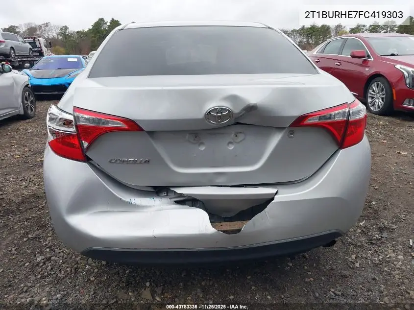 2T1BURHE7FC419303 2015 Toyota Corolla L