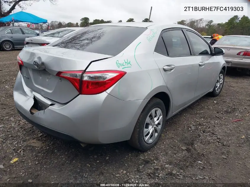 2T1BURHE7FC419303 2015 Toyota Corolla L