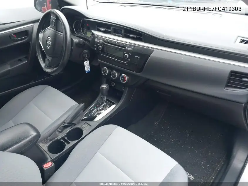 2T1BURHE7FC419303 2015 Toyota Corolla L