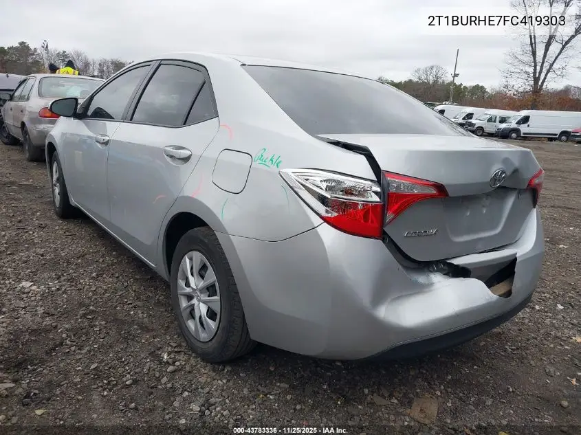 2T1BURHE7FC419303 2015 Toyota Corolla L
