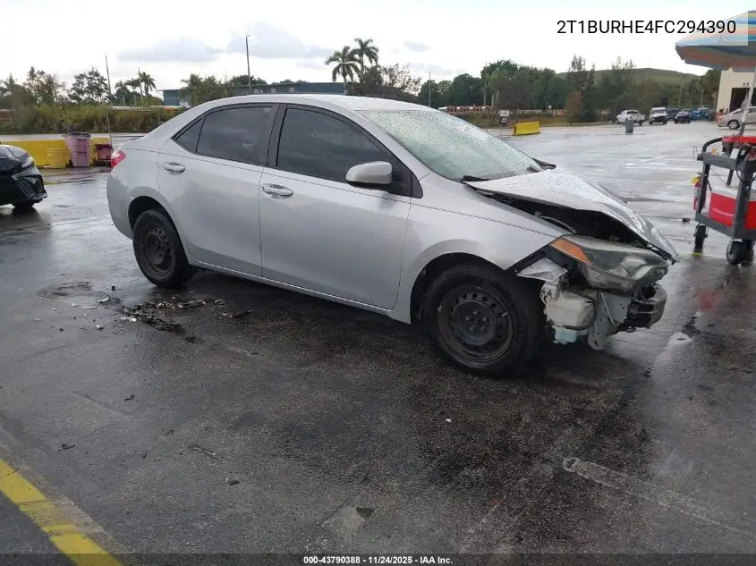 2T1BURHE4FC294390 2015 Toyota Corolla L