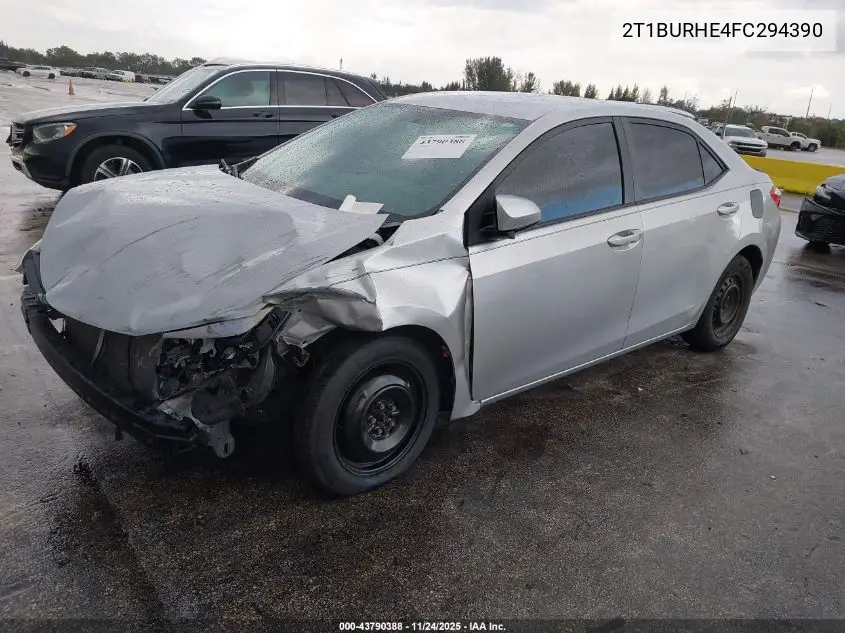 2T1BURHE4FC294390 2015 Toyota Corolla L