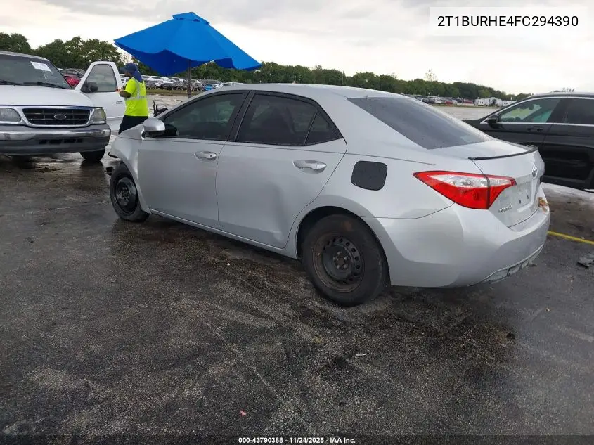 2T1BURHE4FC294390 2015 Toyota Corolla L