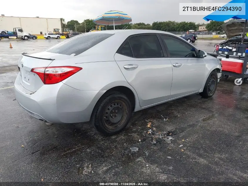 2T1BURHE4FC294390 2015 Toyota Corolla L