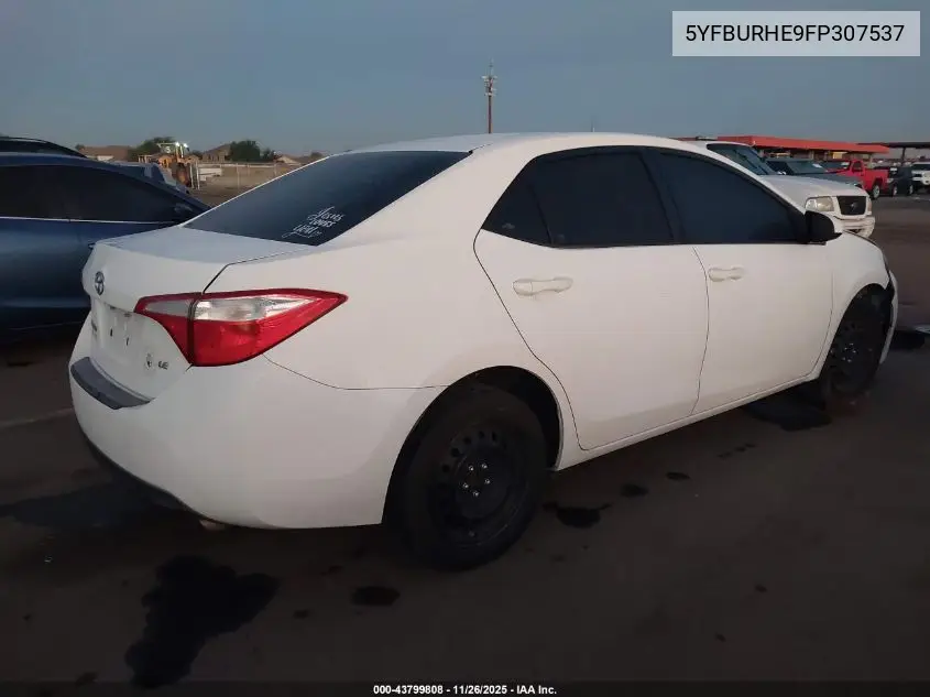 5YFBURHE9FP307537 2015 Toyota Corolla Le