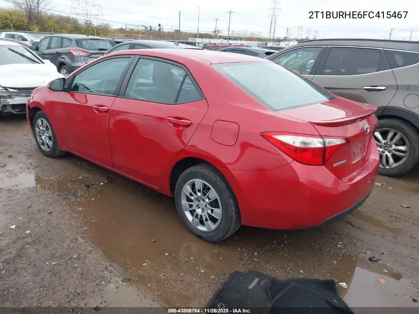 2T1BURHE6FC415467 2015 Toyota Corolla S