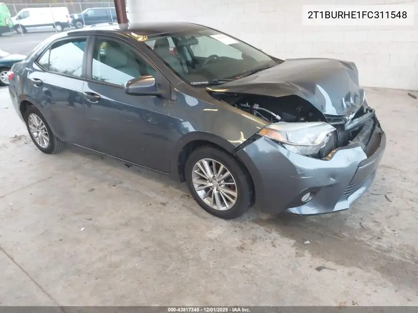 2T1BURHE1FC311548 2015 Toyota Corolla Le Plus