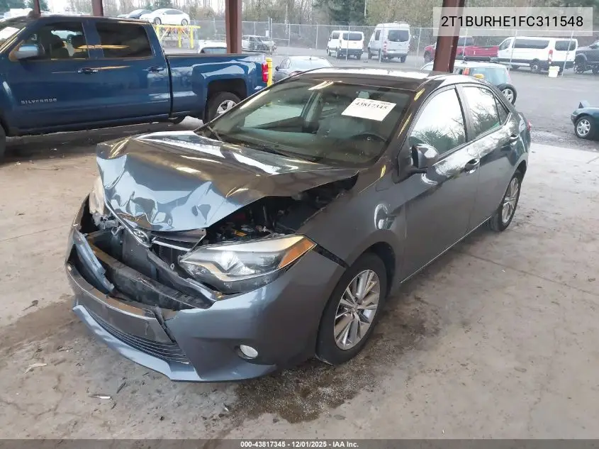 2T1BURHE1FC311548 2015 Toyota Corolla Le Plus