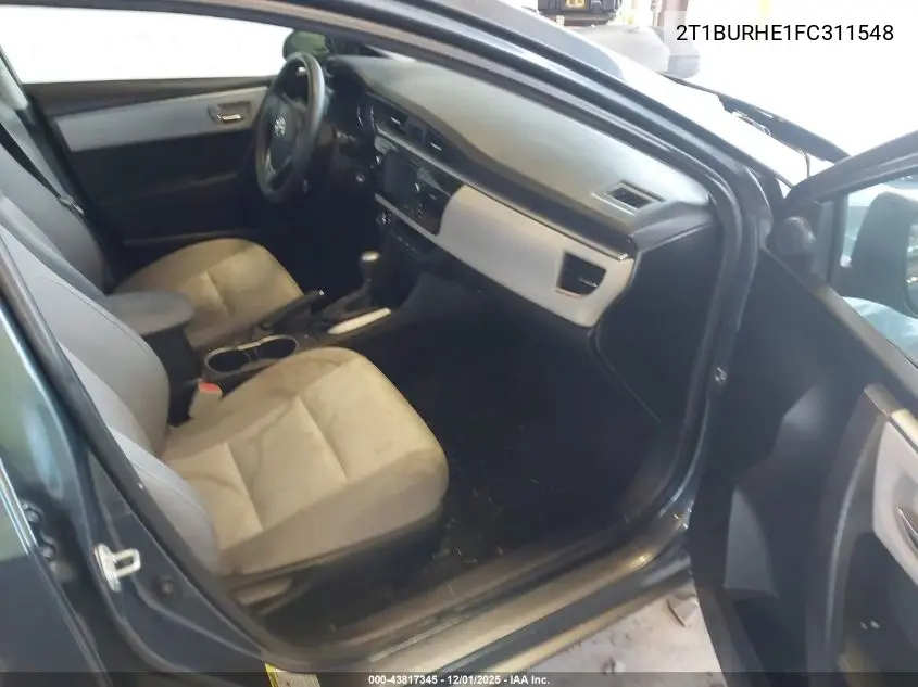 2T1BURHE1FC311548 2015 Toyota Corolla Le Plus