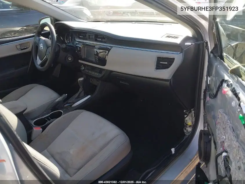 5YFBURHE3FP351923 2015 Toyota Corolla Le