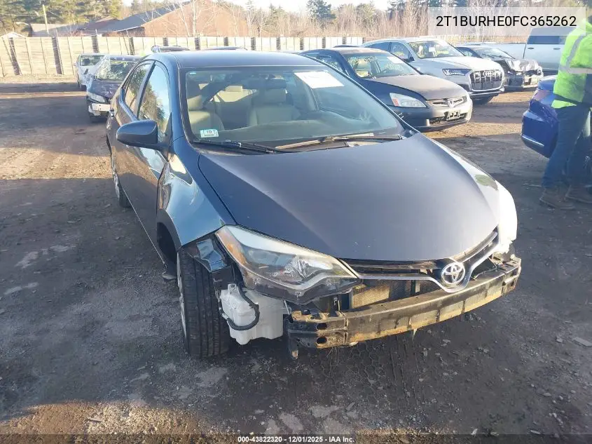 2T1BURHE0FC365262 2015 Toyota Corolla Le