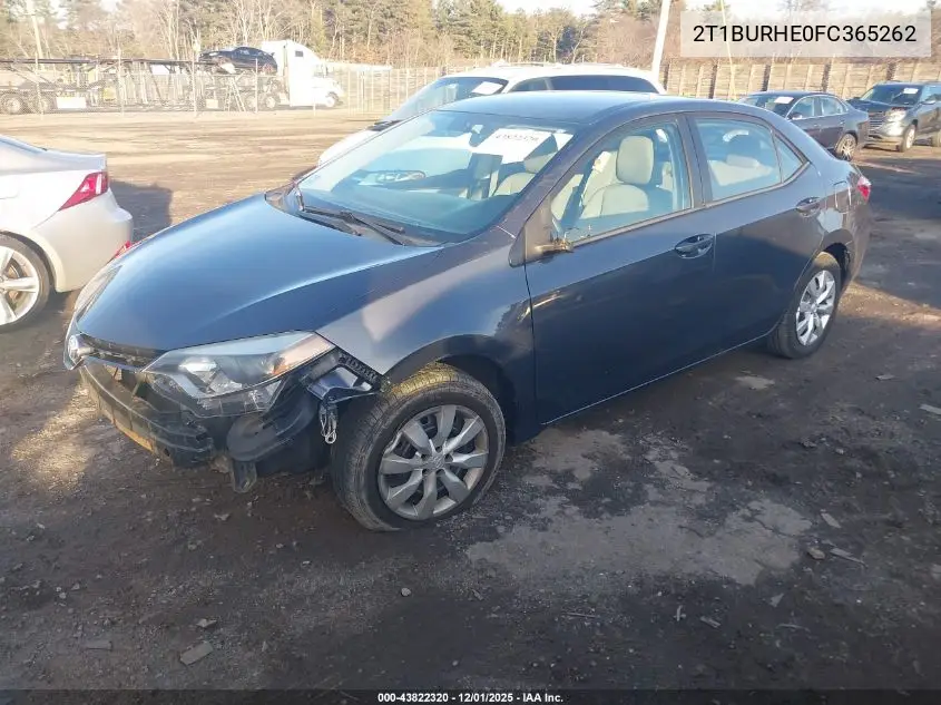 2T1BURHE0FC365262 2015 Toyota Corolla Le