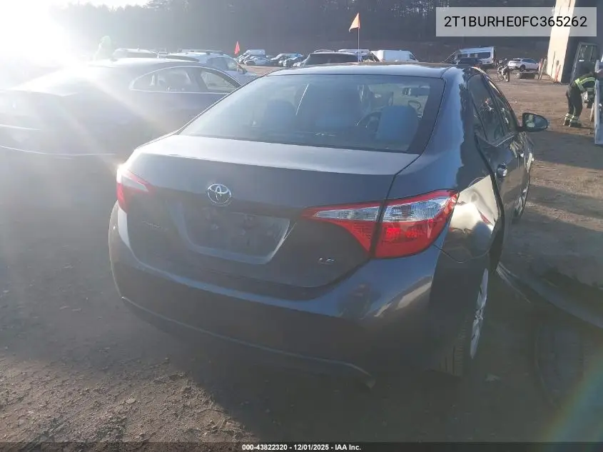 2T1BURHE0FC365262 2015 Toyota Corolla Le