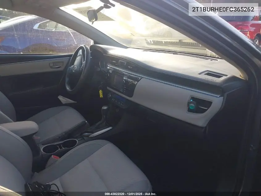 2T1BURHE0FC365262 2015 Toyota Corolla Le