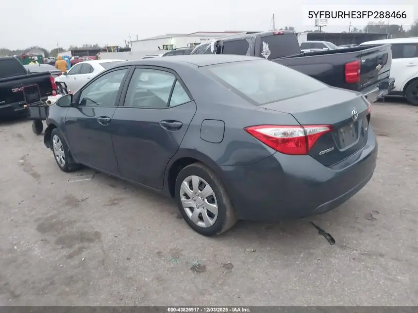 5YFBURHE3FP288466 2015 Toyota Corolla Le