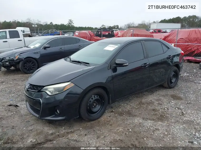 2T1BURHE0FC463742 2015 Toyota Corolla S Plus