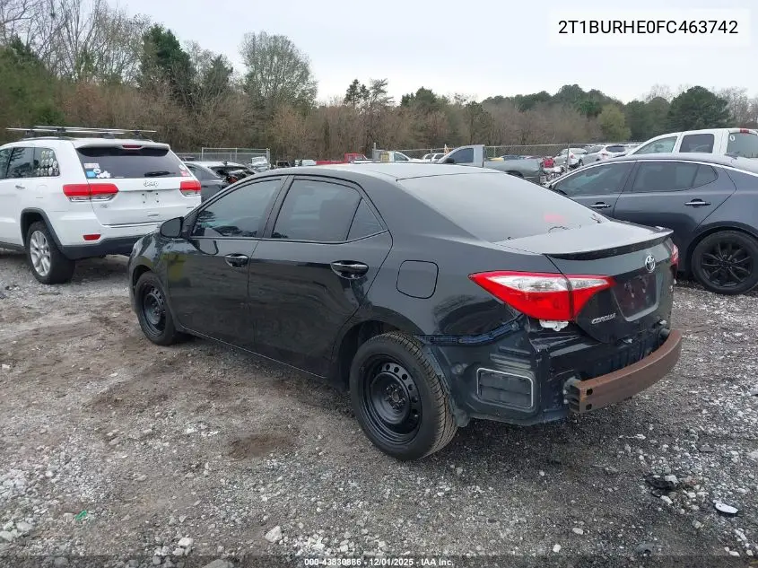 2T1BURHE0FC463742 2015 Toyota Corolla S Plus