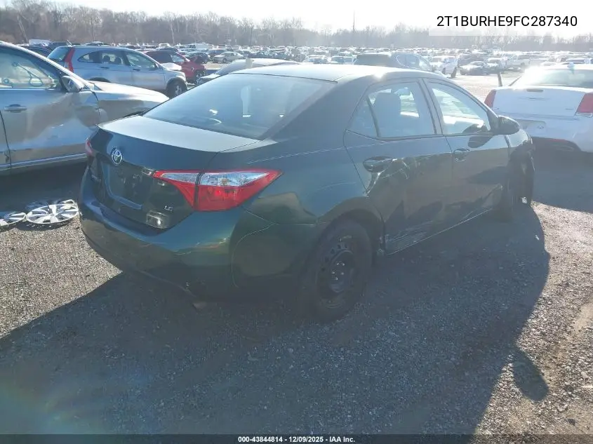 2T1BURHE9FC287340 2015 Toyota Corolla Le