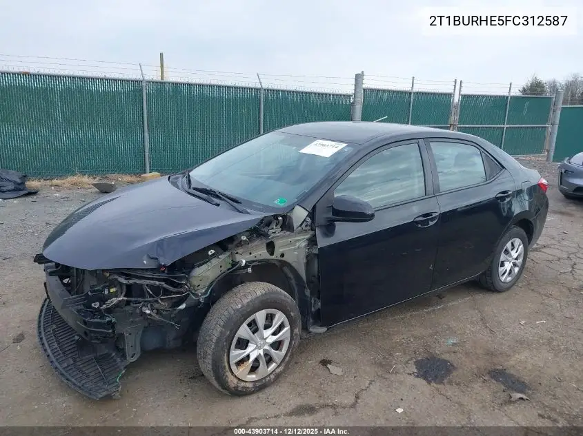 2T1BURHE5FC312587 2015 Toyota Corolla L