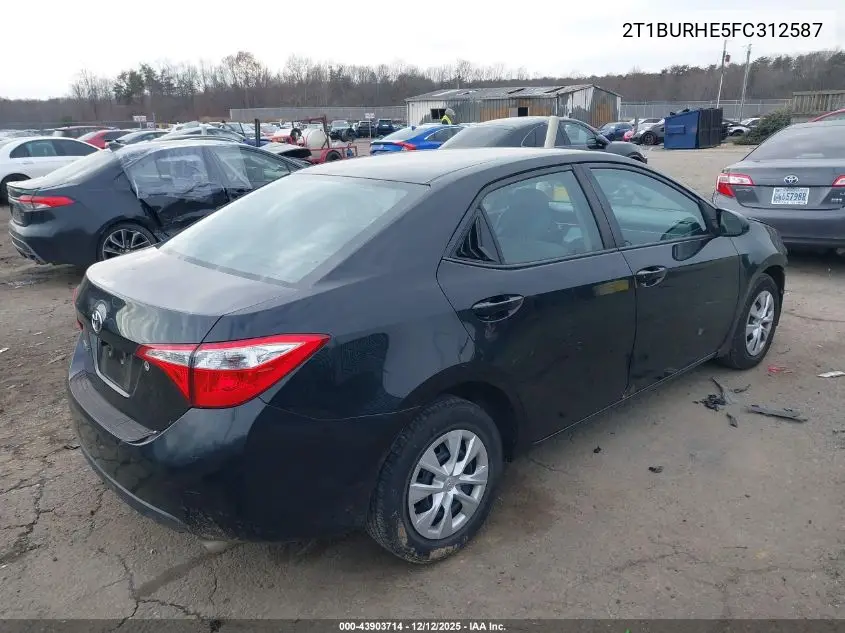 2T1BURHE5FC312587 2015 Toyota Corolla L