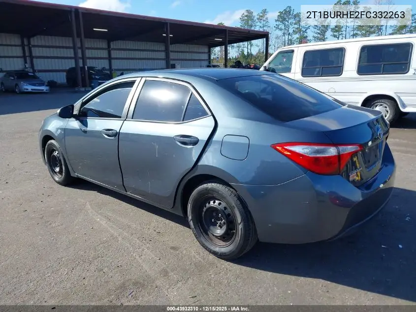 2T1BURHE2FC332263 2015 Toyota Corolla L