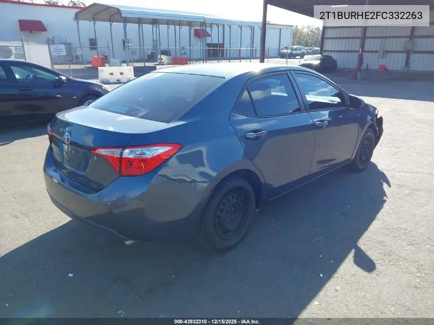 2T1BURHE2FC332263 2015 Toyota Corolla L