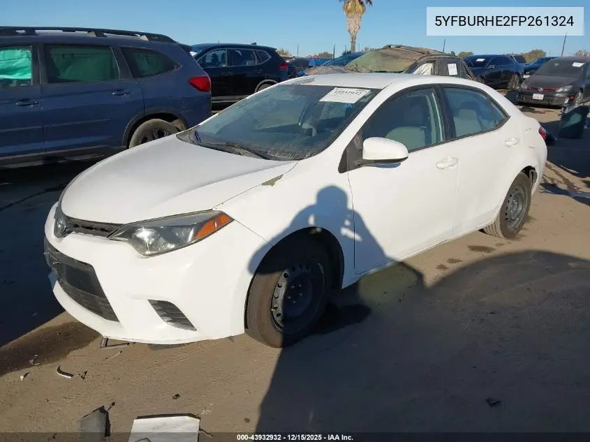 5YFBURHE2FP261324 2015 Toyota Corolla Le