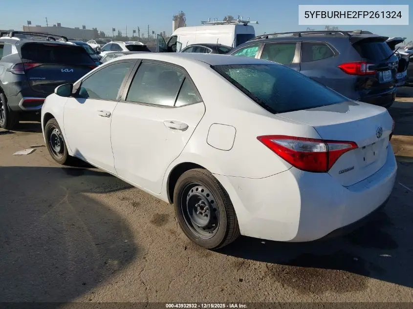 5YFBURHE2FP261324 2015 Toyota Corolla Le