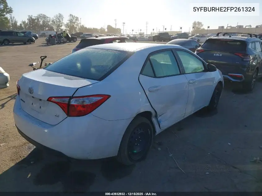 5YFBURHE2FP261324 2015 Toyota Corolla Le