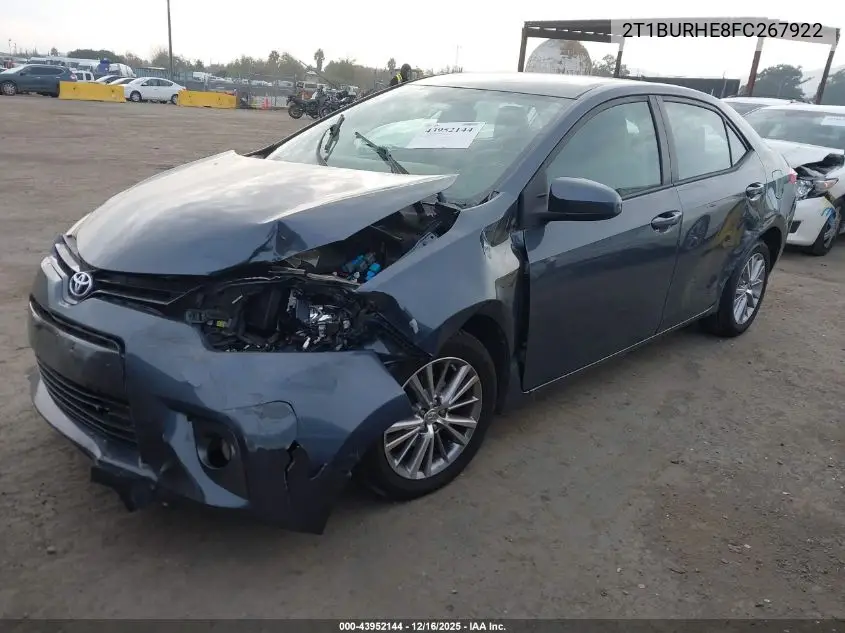 2T1BURHE8FC267922 2015 Toyota Corolla Le Plus