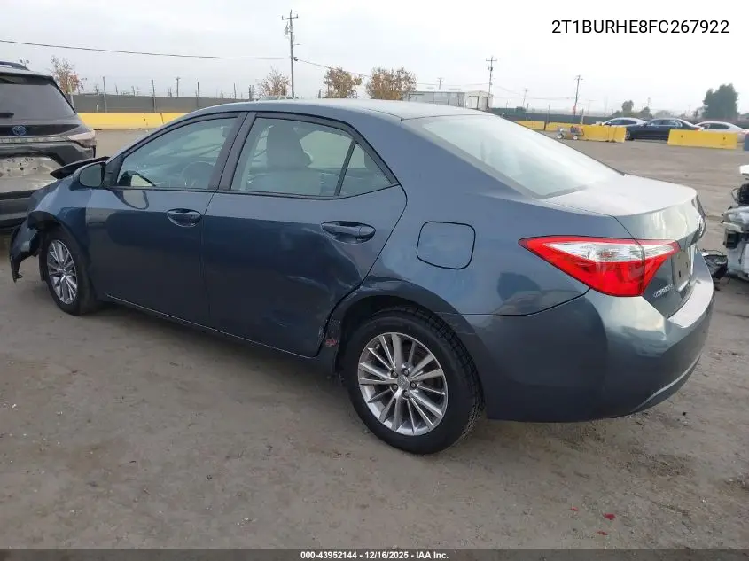 2T1BURHE8FC267922 2015 Toyota Corolla Le Plus