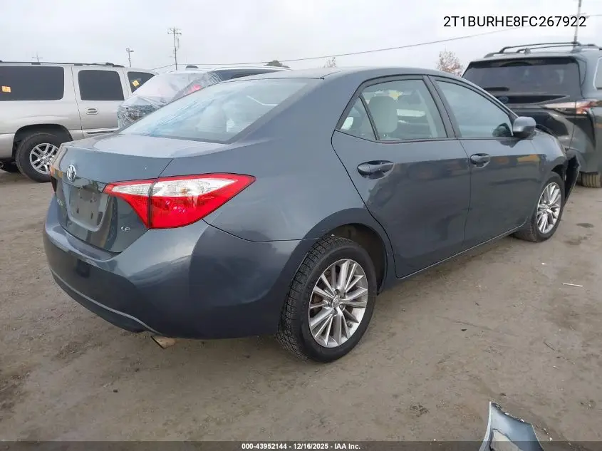 2T1BURHE8FC267922 2015 Toyota Corolla Le Plus