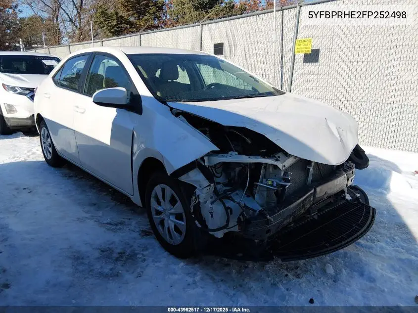 5YFBPRHE2FP252498 2015 Toyota Corolla Le Eco