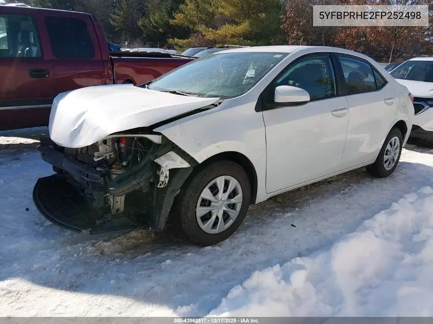 5YFBPRHE2FP252498 2015 Toyota Corolla Le Eco