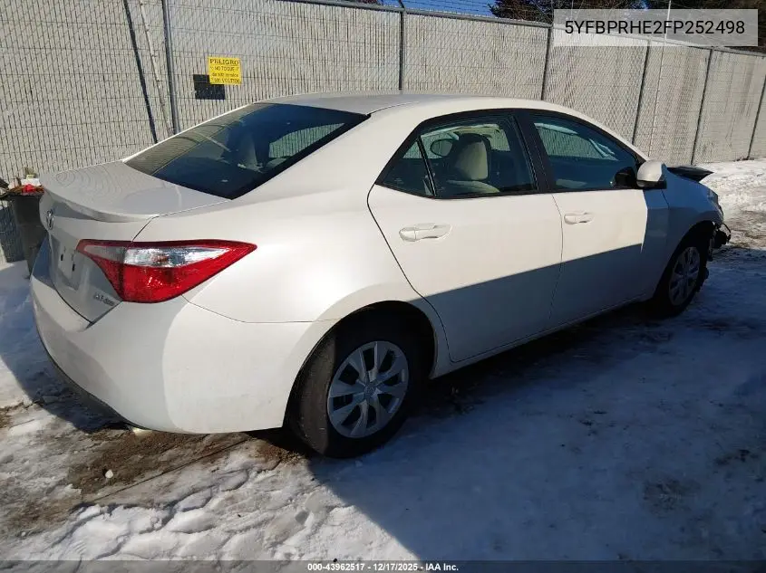 5YFBPRHE2FP252498 2015 Toyota Corolla Le Eco
