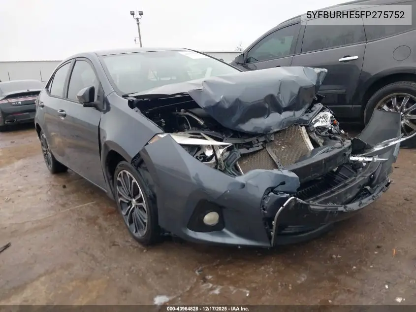5YFBURHE5FP275752 2015 Toyota Corolla S Plus