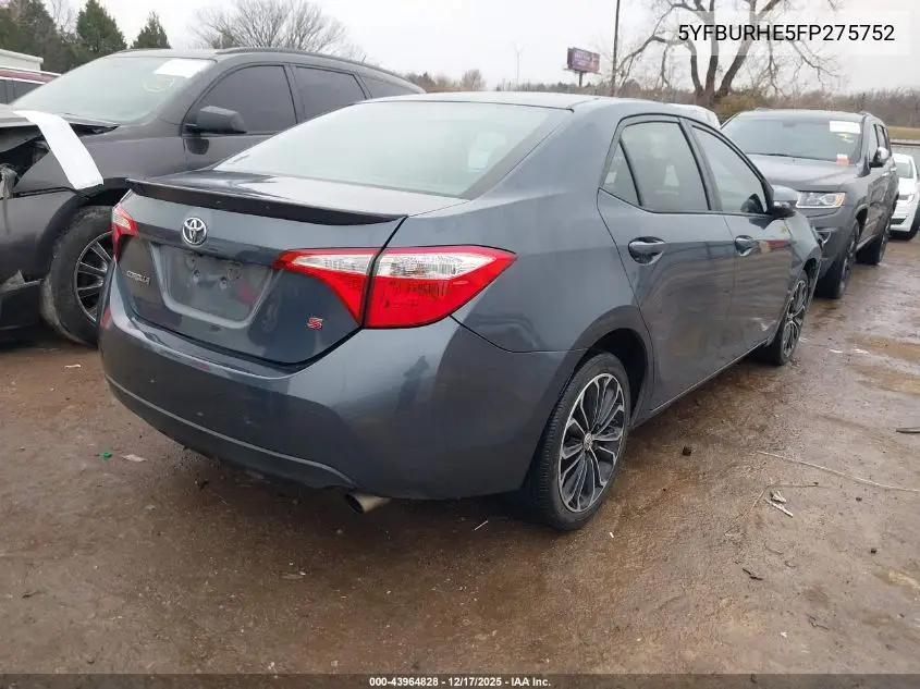 5YFBURHE5FP275752 2015 Toyota Corolla S Plus