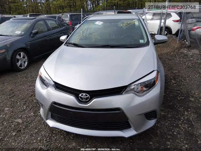 2T1BURHE8FC303768 2015 Toyota Corolla Le