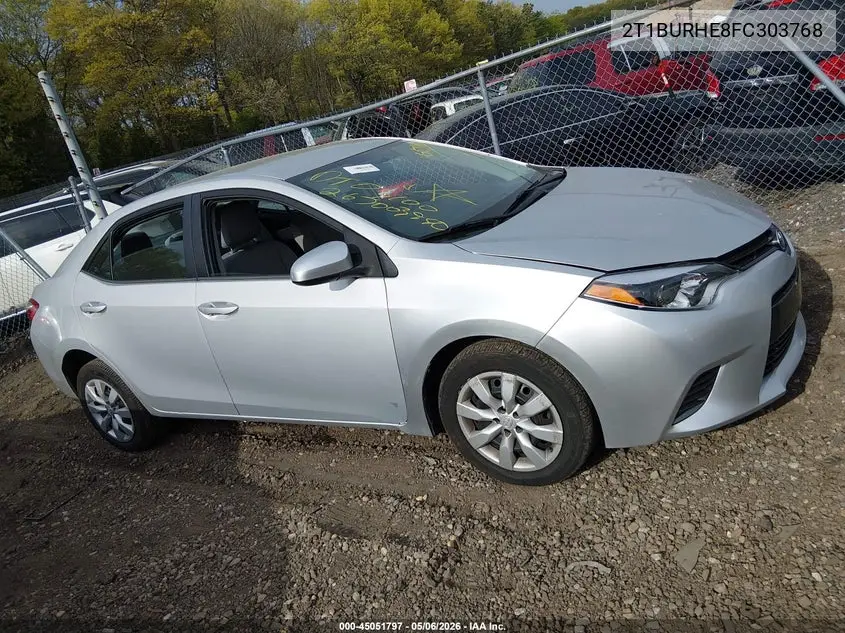 2T1BURHE8FC303768 2015 Toyota Corolla Le