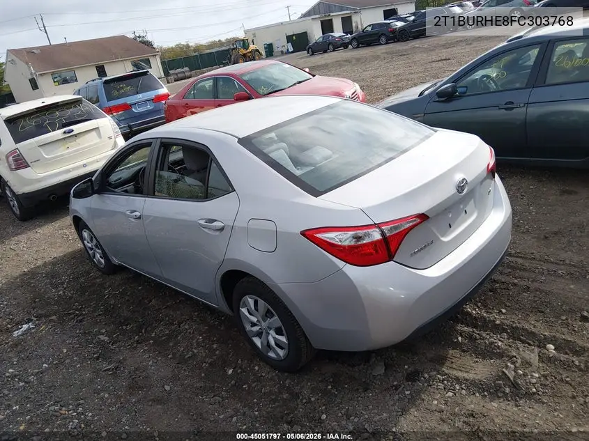 2T1BURHE8FC303768 2015 Toyota Corolla Le