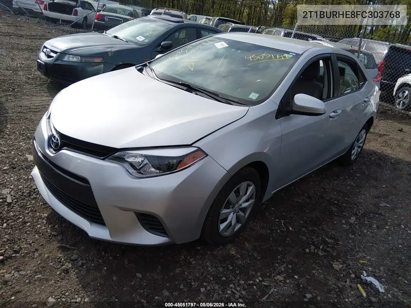2T1BURHE8FC303768 2015 Toyota Corolla Le