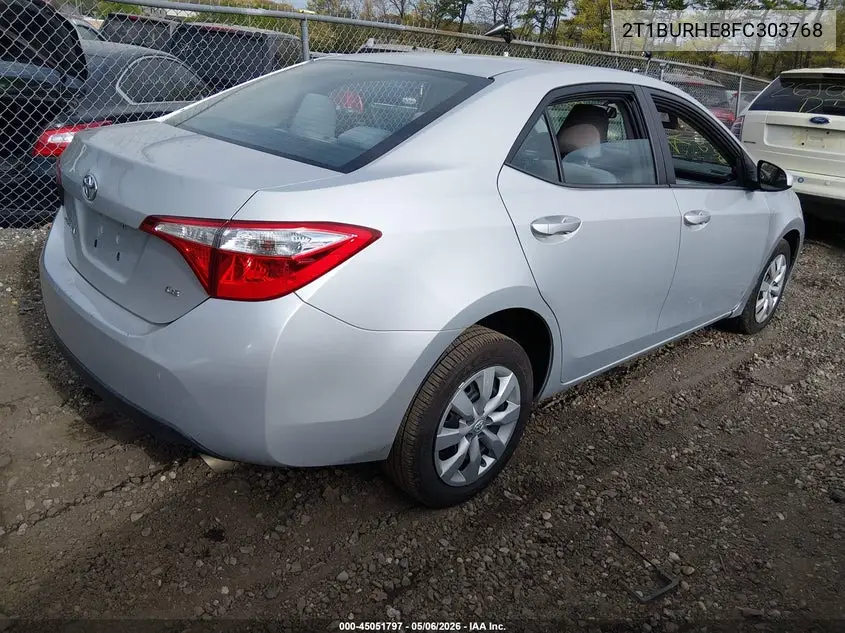 2T1BURHE8FC303768 2015 Toyota Corolla Le