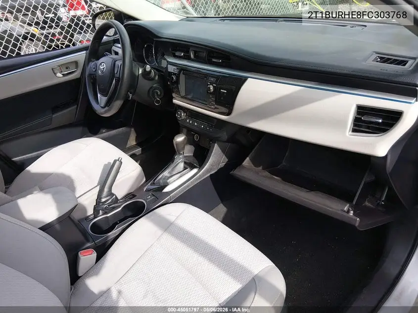 2T1BURHE8FC303768 2015 Toyota Corolla Le