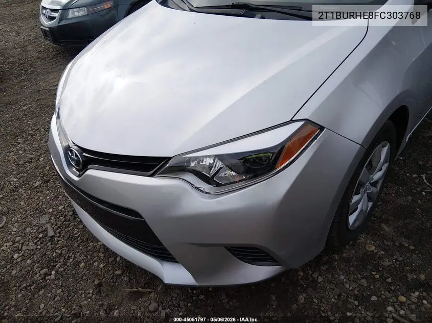 2T1BURHE8FC303768 2015 Toyota Corolla Le
