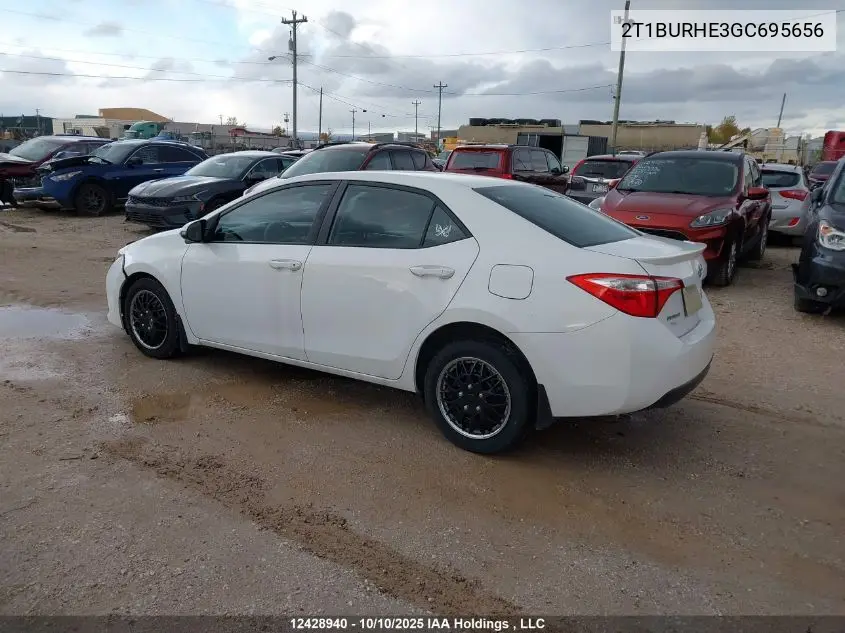 2T1BURHE3GC695656 2016 Toyota Corolla S