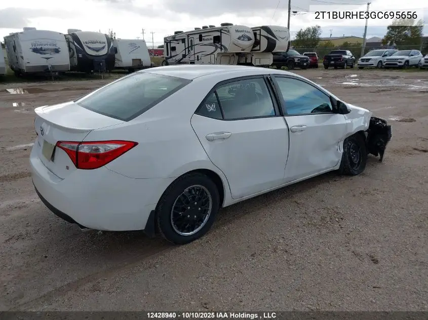 2T1BURHE3GC695656 2016 Toyota Corolla S