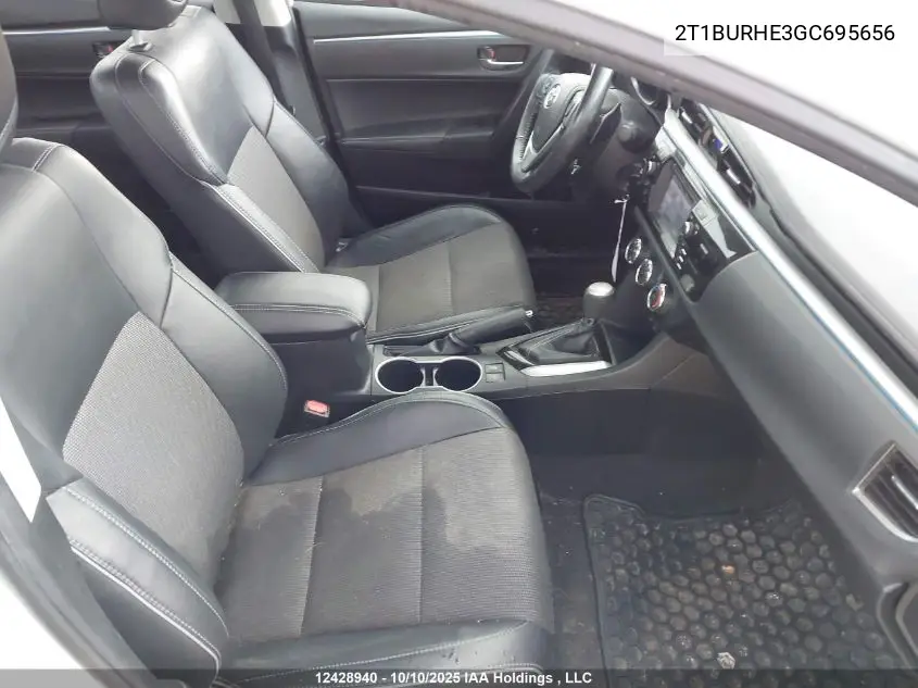 2T1BURHE3GC695656 2016 Toyota Corolla S